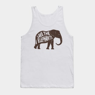 Awesome Vintage Save The Elephants T shirt Tank Top